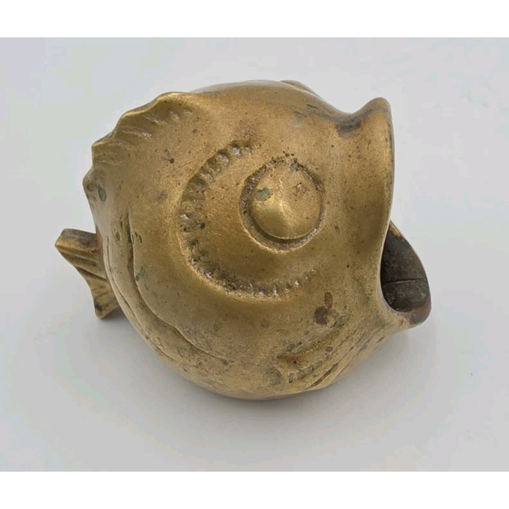 Walter Bosse Vintage Brass Fish Ashtray Black Bronze Made In Germany MCM